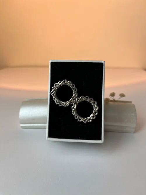 گوشواره استیل «مربع»
