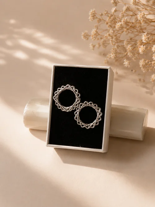 گوشواره استیل «مربع»